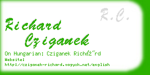 richard cziganek business card